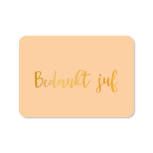 Greeting card Thank you teacher (with gold foil)