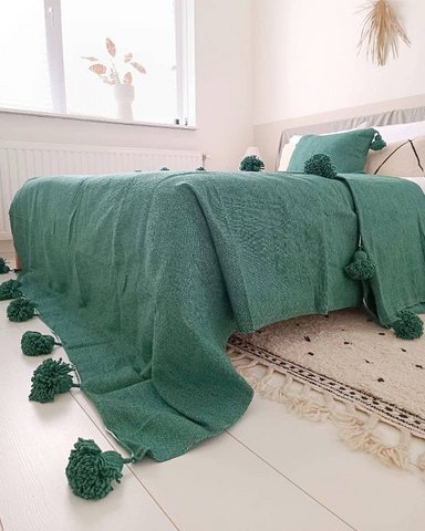 marokkanische Decke, marokkanische Decke, marokkanischer PomPom