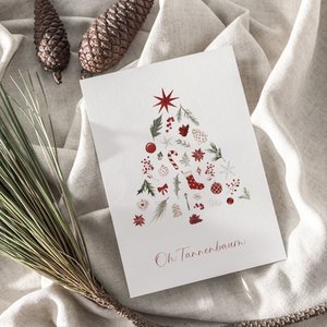 Christmas card on structure paper A6 greeting card