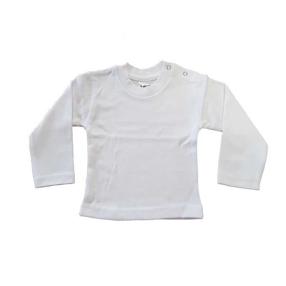 Camiseta bebé manga larga blanca