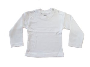 Baby T-Shirt Langarm weiß