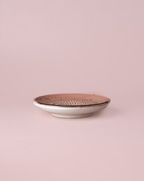 Small Ceramic Garlic Grater Plate – Ideal for Gifting / CHOCOLATE