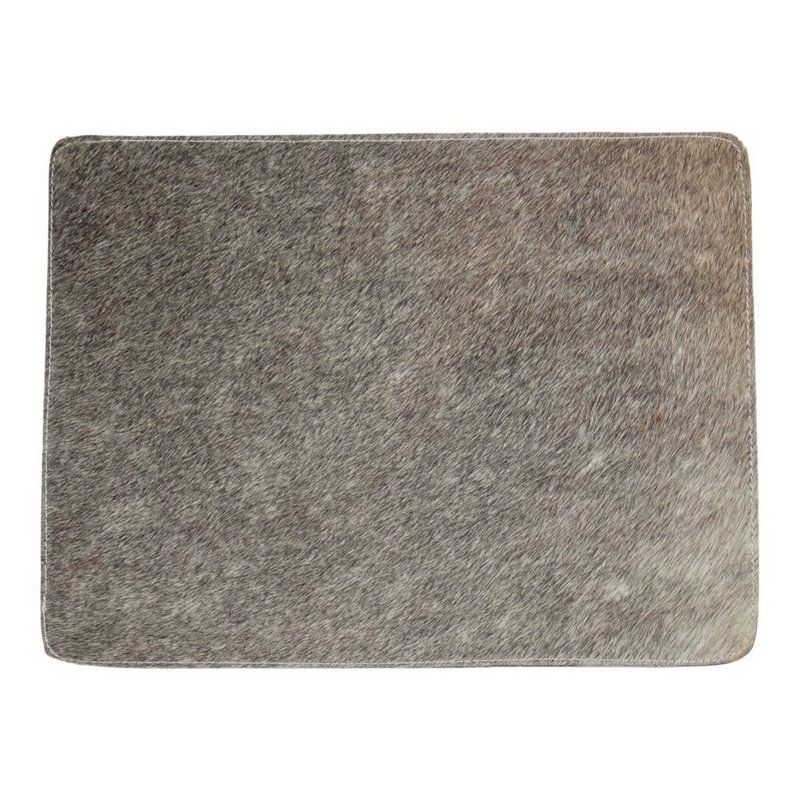 Placemat cowhide rectangle gray 30x40cm