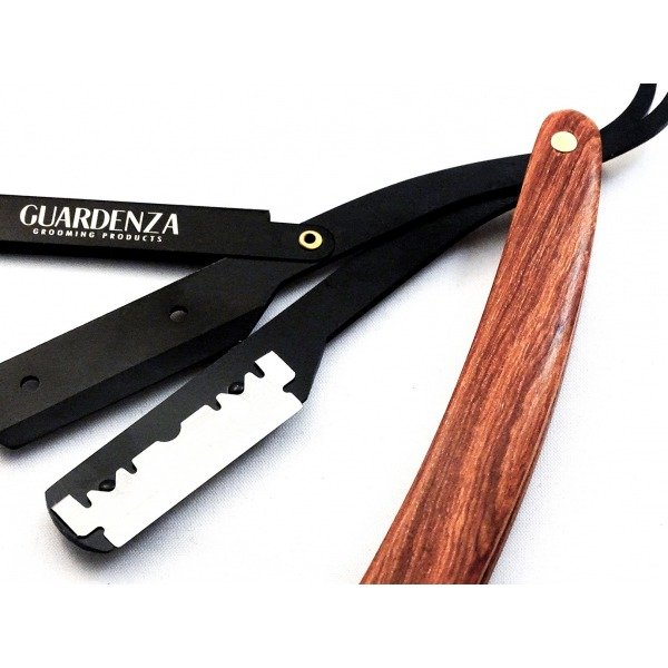 Guardenza Shavette "Cut Throat" barbermaskine (inkl. cover) - lige barbermaskine - barberkniv