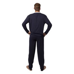 Men's Pyjama Set - Long Sleeve - Navy/Grey/Red