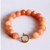Naturstein -Perlenarmband XL - Orange