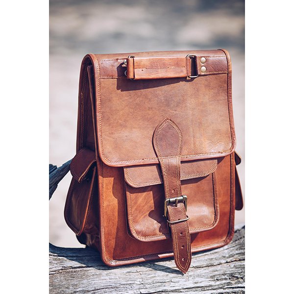 Azra Leather Backpack 14 "