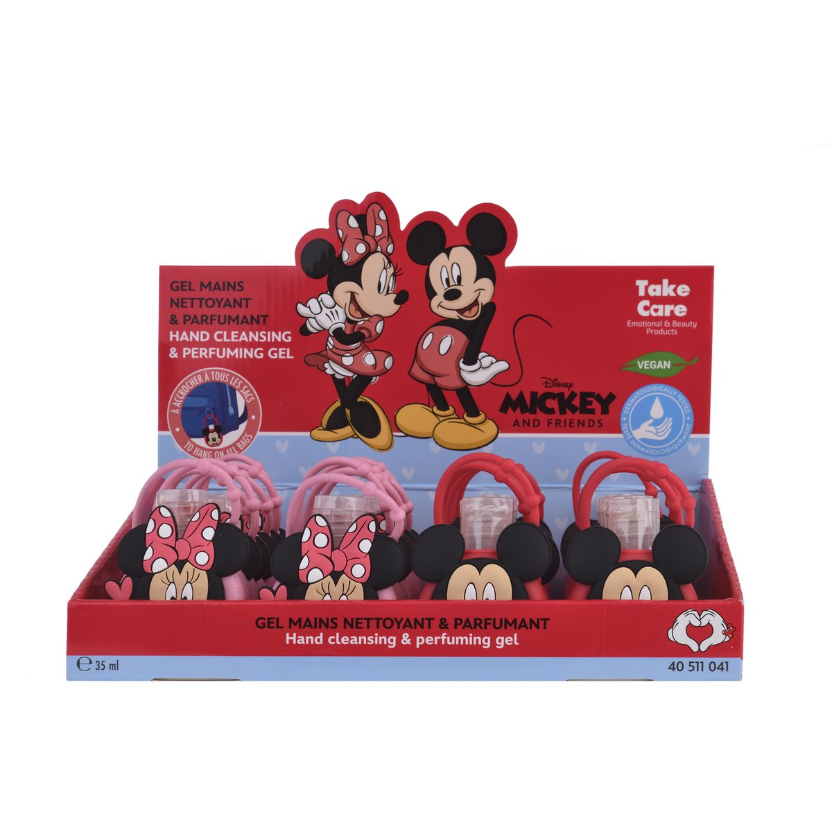 Mickey & Minnie Handreinigungsgel mit Silikonhülle – 35 ml