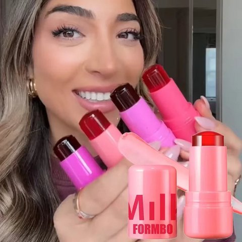 3-in-1-Milchgelee-Tönungs-Gesichtsrougestab, feuchtigkeitsspendend, langanhaltend, matt, Rouge, Wangenkontur, Lippenstift, Aufkleber, Schönheits-Make-up