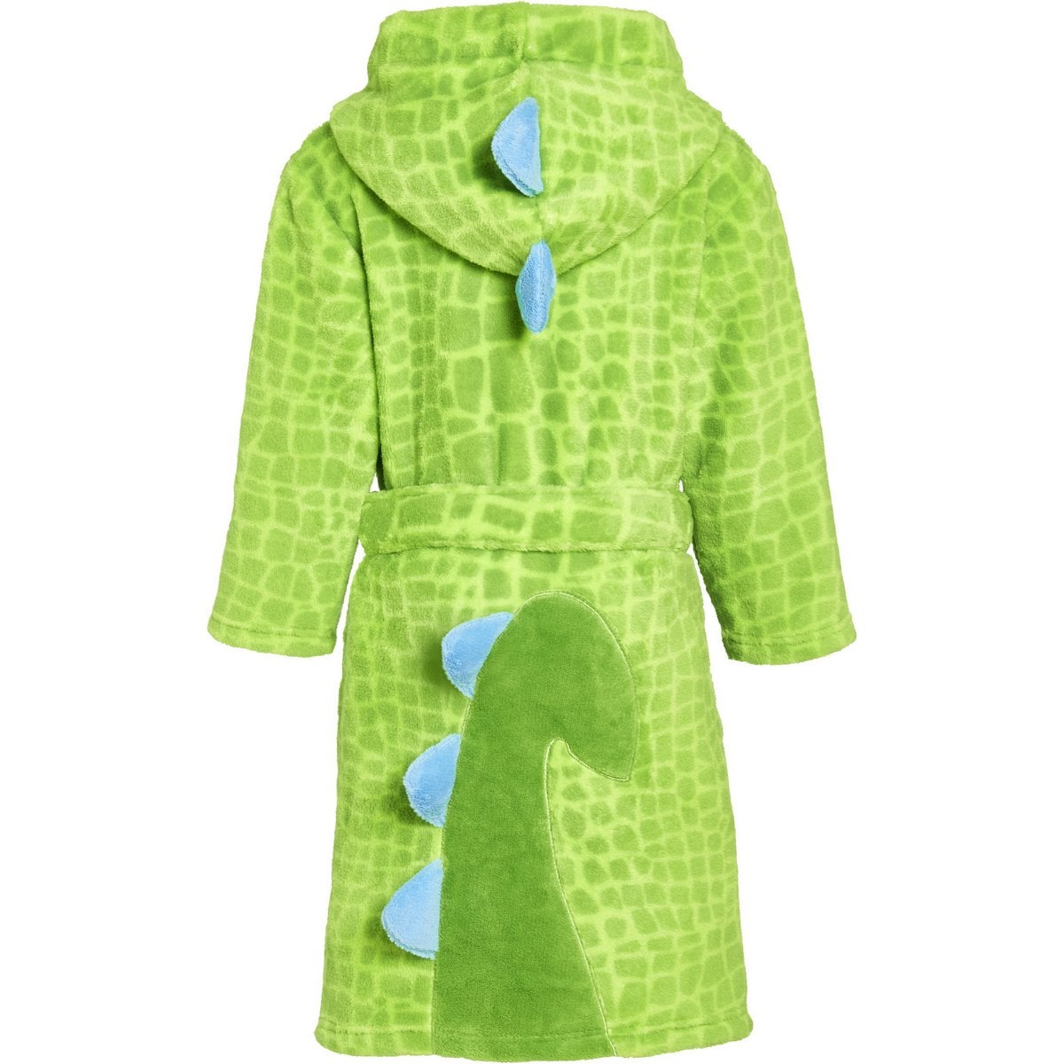 Fleece Bademantel Dino - grün