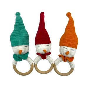Handmade baby rattle - Christmas gnome