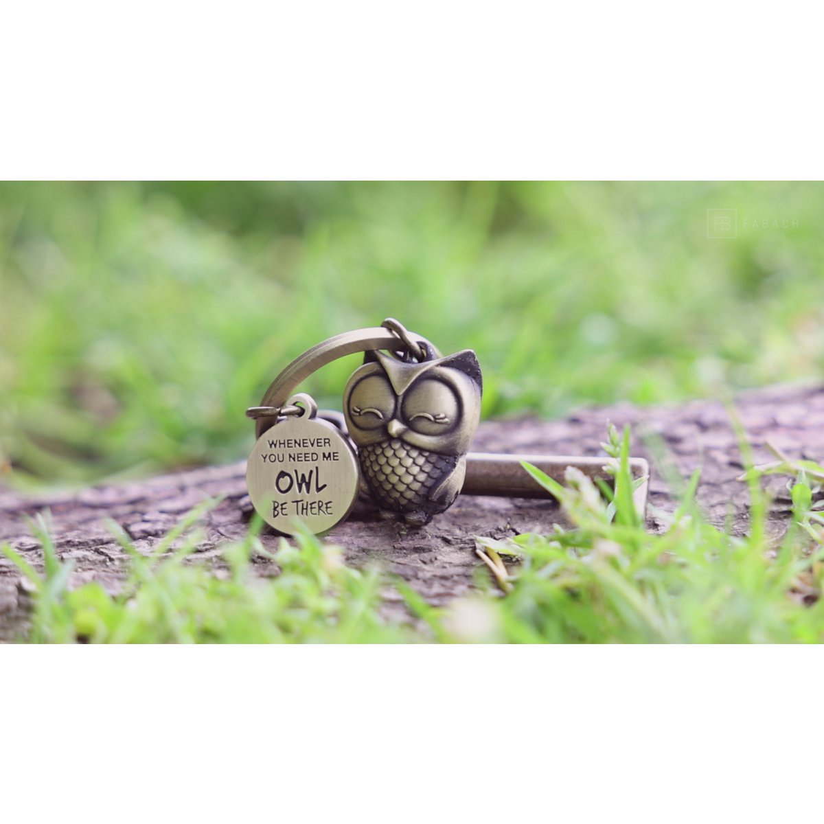 "Owl be there" owl keychain "Owly" with engraving - cute owl lucky charm
