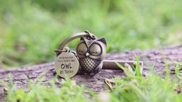"Owl be there" owl keychain "Owly" with engraving - cute owl lucky charm