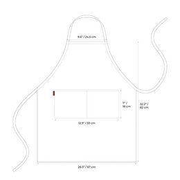 Verstellbare Schürze aus Leinen