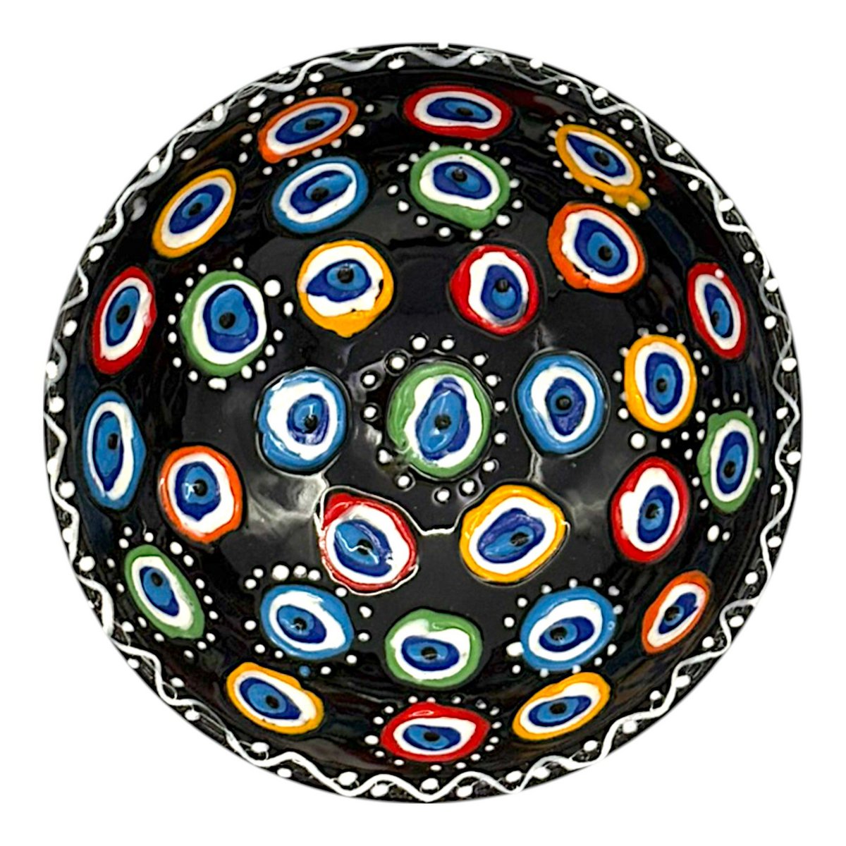 Keramikschale - Evil Eye - Schwarz - 12 cm