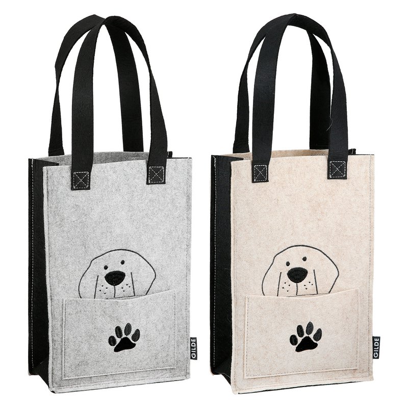 Cadeauzakje hondenbende 2 assorti, hoogte 30 cm