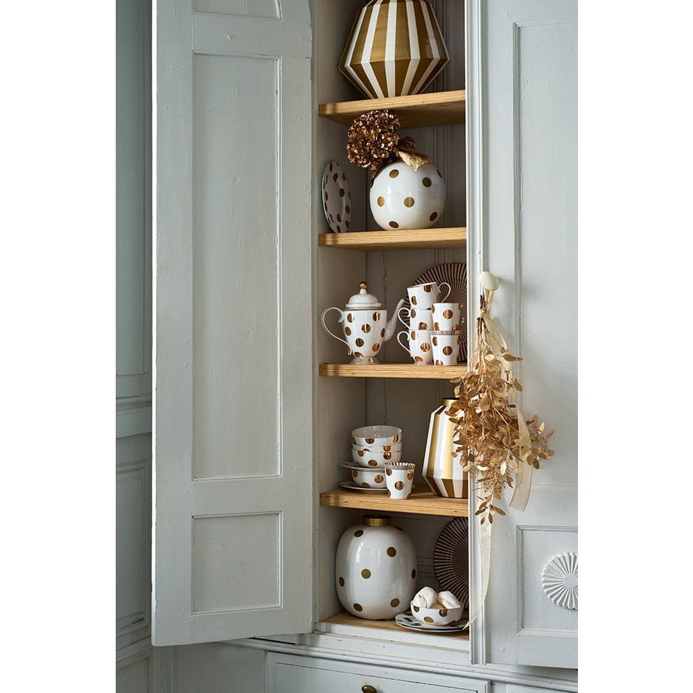 Plate Dot Delight White-Gold 23cm