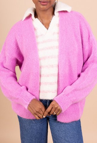 Zacht alpaga / wollen oversized vest