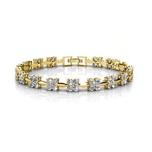 Zoete armband - goud en kristal