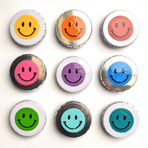 Click-heel dose 9er set mix, motif "Smiley"