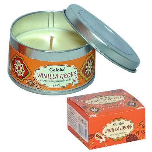 Goloka Vanilla Grove Soya Wax Candle Tin