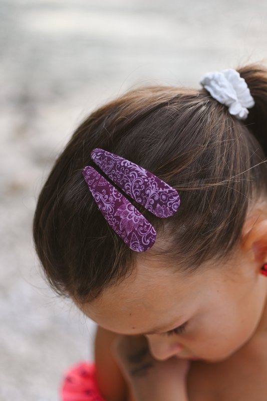 Fermagli per capelli tribali viola