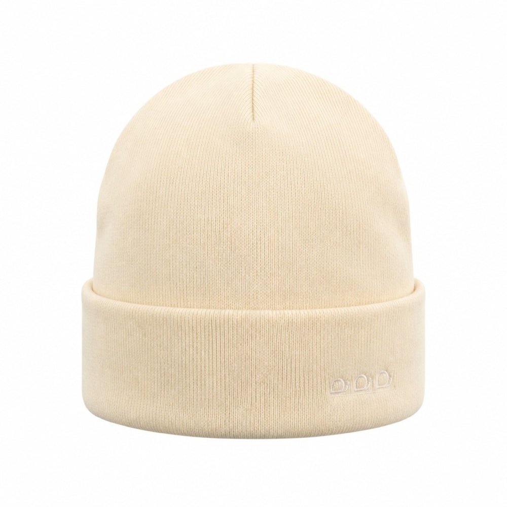 K5001DB | ORTLES - Unisex Cap in Tubular Stockinette Knit Made in Italy. Milk colour