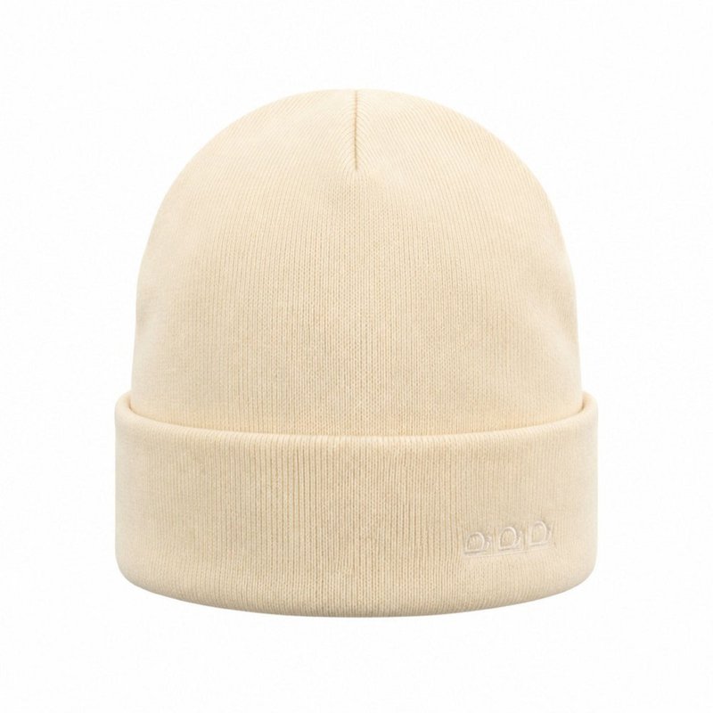 K5001DB | ORTLES - Unisex Cap in Tubular Stockinette Knit Made in Italy. Milk colour