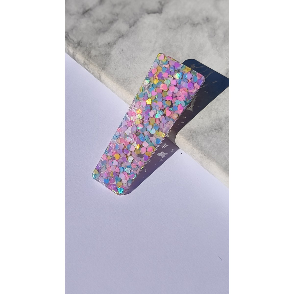 ⋒ RESIN HAIR CLIP PACK -  HEARTS (9 ITEMS) ⋒