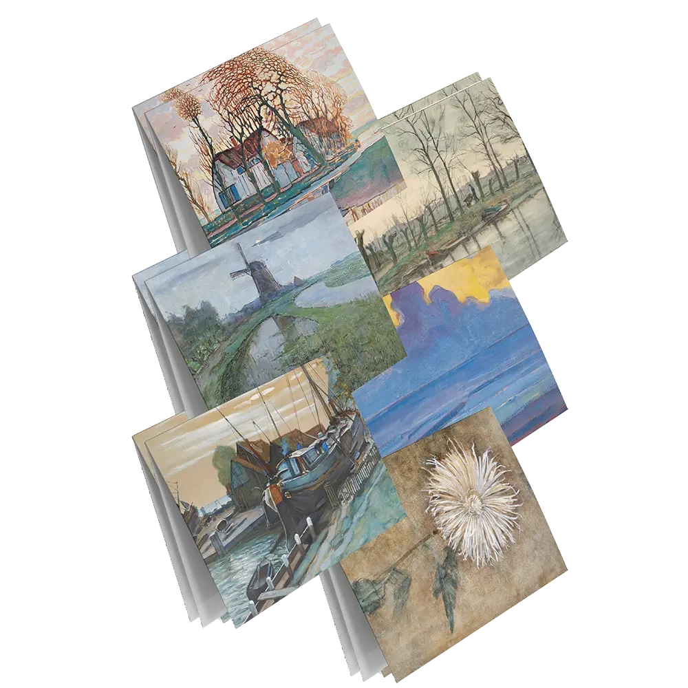 Lykønskningskortsæt Piet Mondrian