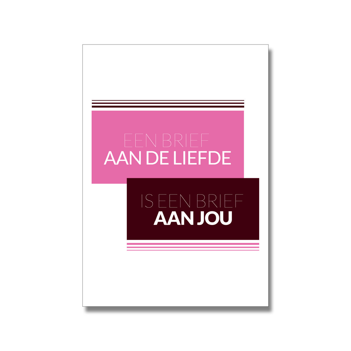Een brief aan de liefde postcard A6