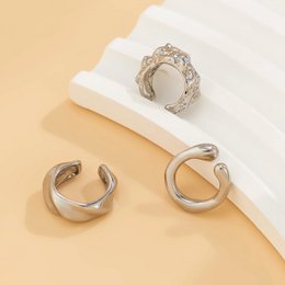 3 Teile/satz Metall Chunky Kein Piercing Clip Ohrringe Geometrische Ohr Manschette Ohrringe für Frauen Damen Party Mädchen Y2K Schmuck 2024 trendy