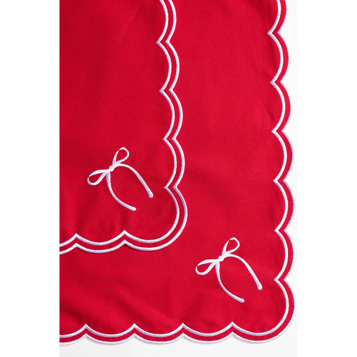 Rosie Scallop napkins with bow (set of 2)