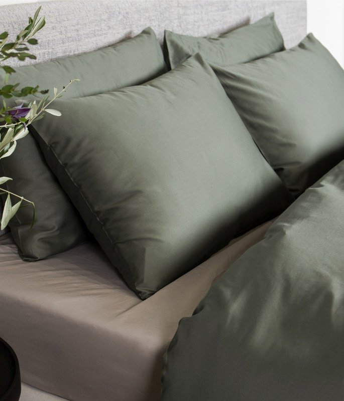 Set biancheria da letto in raso Solid Green Tree