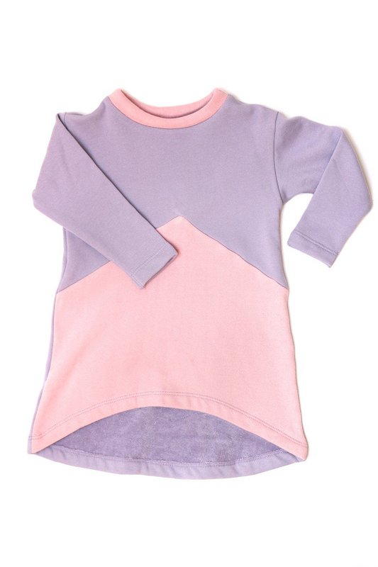 Long Sleeve Sweater Dress Purple Pink
