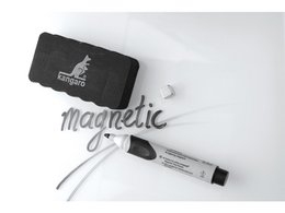 Gomma per lavagna bianca Kangaro magnetica dimensioni 105x55x22mm