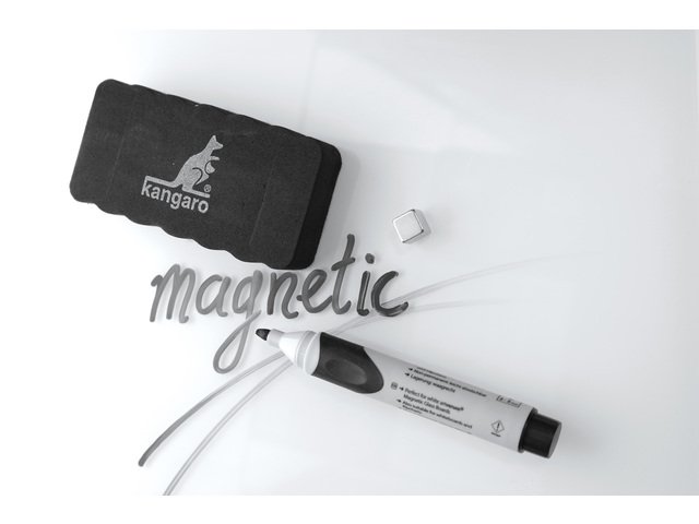 Gomma per lavagna bianca Kangaro magnetica dimensioni 105x55x22mm