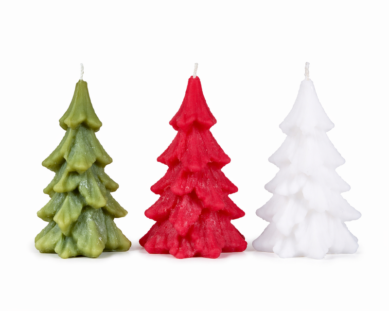 Northern Lights Christmas tree candle
