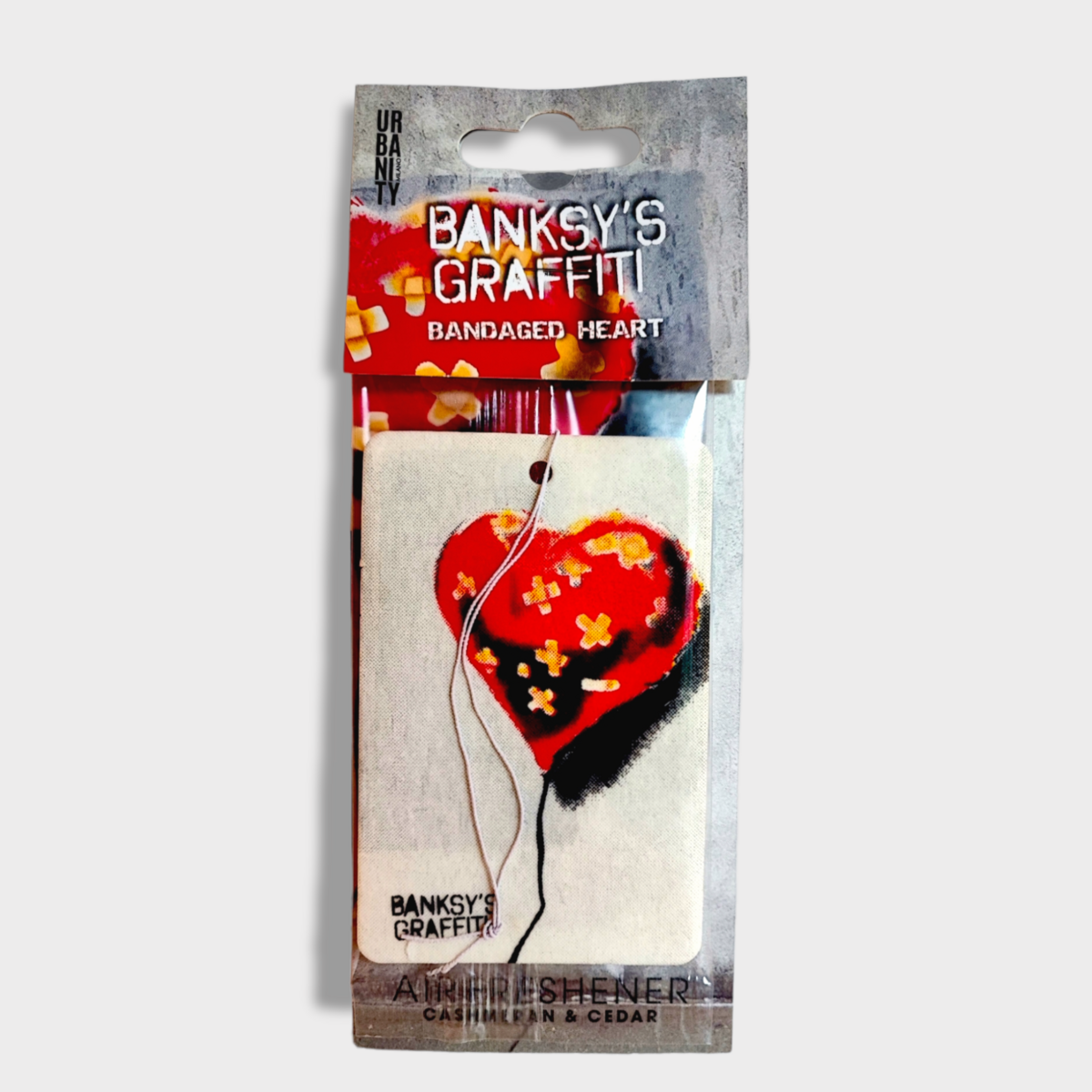 Banksy Car Air Freshener - "Bandaged Heart"