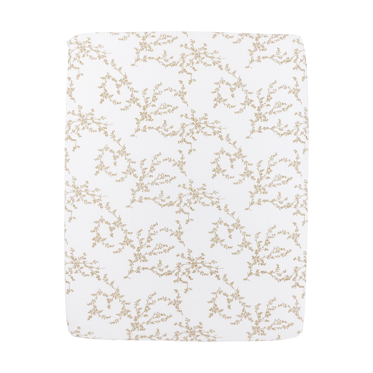 Spannbettlaken aus Jersey mit Aufdruck Branches Sand