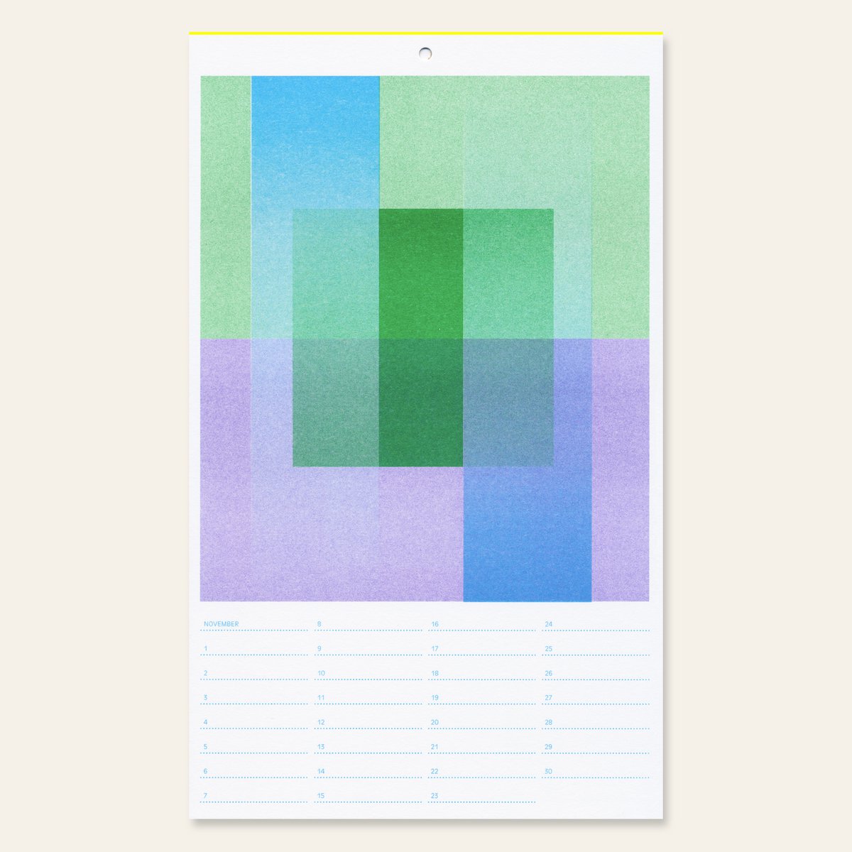Risography birthday calendar (17.0 x 28.5 cm)