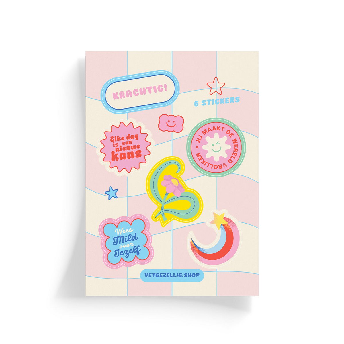 Stickervel ‘Liefde om te Plakken’ – Roze
