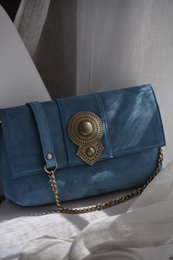 Aurora Leather Shoulder Bag - Mocca Suede