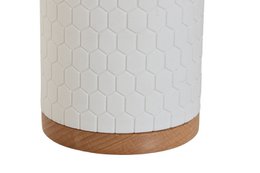 BÜRSTENHALTER AUS BAMBUSHARZ 9X9X37 WEISS PB211666