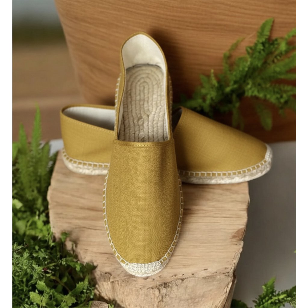 Artisanal Espadrilles – Hand Sewn – Made in France - LIOREN Safran Doré