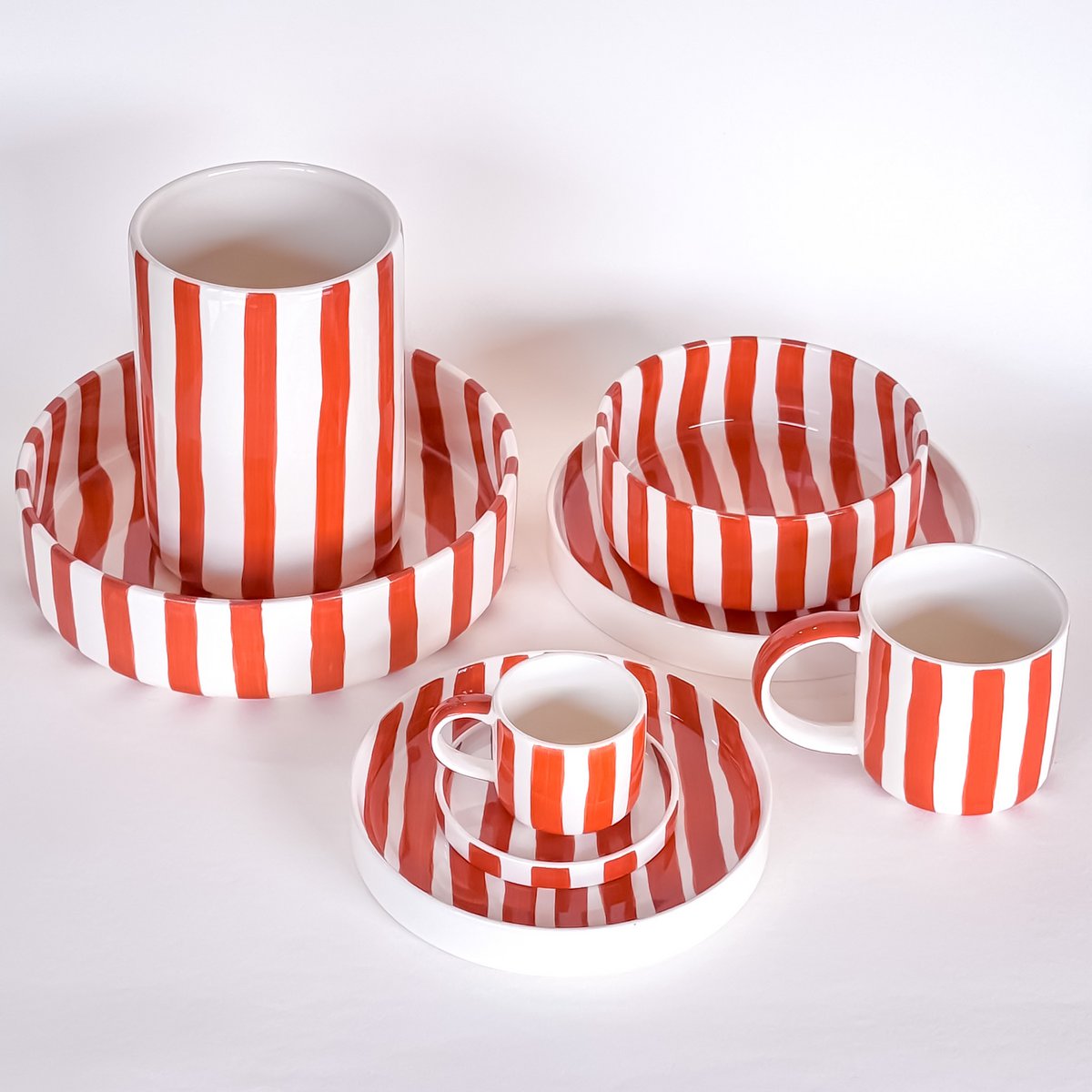 Becher Rayas – naranja cotto