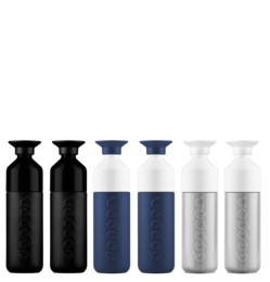 Insulated thermos bottle in a mix of pastel colors including white, pink, and blue. Made of durable stainless steel with a capacity of 580ml.