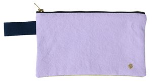 Tricolo Lilac Pineapple Handle Pouch 14 x 24