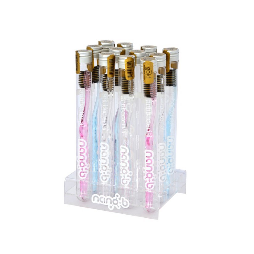 Nano-b Guld & Charcoal Tandbørste Grøn