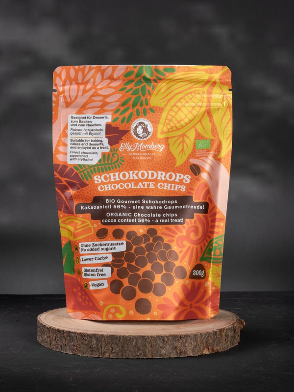 Organic Keto Chocolate Drops 56% | without added sugar I 300g